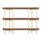 Martha Stewart Emmett 3 Shelf 35in.H Storage Display Unit Bookcase w/Polished Brss Metal Frame in Walnut Wood Grain JN-2542B3-BR-GLD-MS - alternate 9